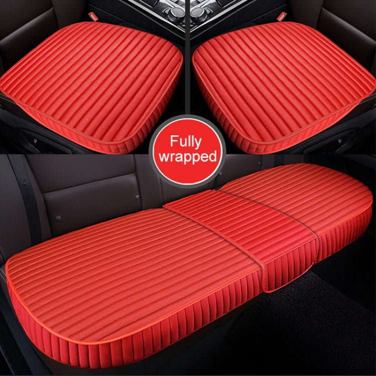 3 in 1 Car Seat Cushion Free Binding All Inclusive Seat Mat Set (Red) - Seat Accessories by PMC TechLife | Online Shopping South Africa | PMC TechLife | Buy Now Pay Later Mobicred