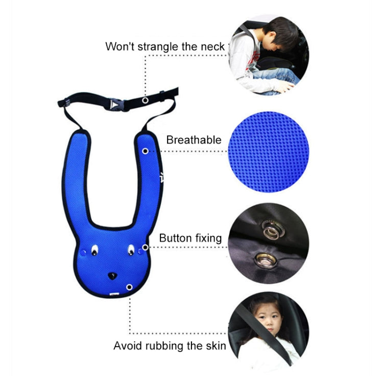 Car Child Rabbit Double Shoulder Seat Belt Adjuster (Blue) - free shipping - PMC Jewellery - Order now!