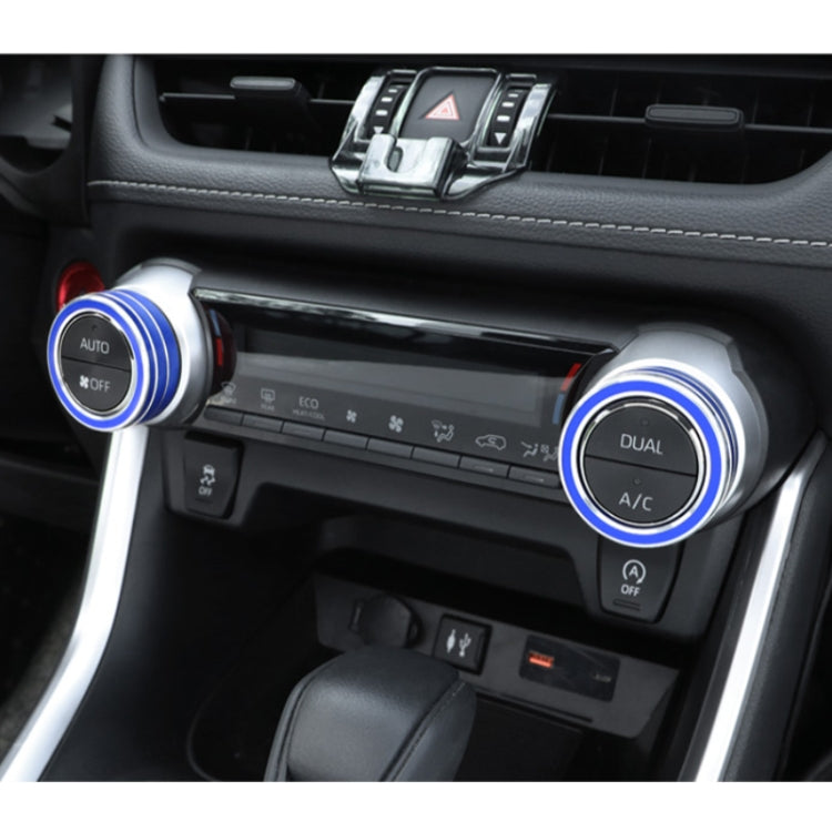 2 PCS Car Aluminum Alloy Air Conditioner Knob Case for Toyota RAV4 / Wildlander (Blue) - free shipping - PMC TechLife - Order now!
