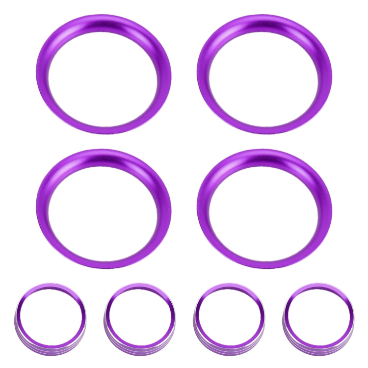 8 PCS Car Aluminum Alloy Air Conditioner Knob Case and Base for Honda XR-V (Purple) - Decoration Rings by PMC TechLife | Online Shopping South Africa | PMC TechLife | Buy Now Pay Later Mobicred