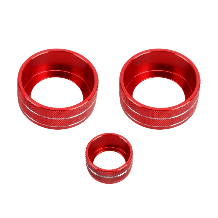 3 PCS Car Metal Air Conditioner Knob Case for Honda AVANCIER / URV (Red) - Decoration Rings by PMC TechLife | Online Shopping South Africa | PMC TechLife | Buy Now Pay Later Mobicred