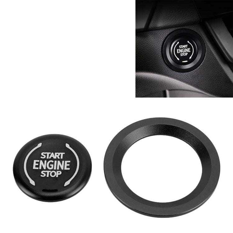 Car Engine Start Key Push Button Ring Trim Metal Sticker Decoration for Cadillac CT5 CT4 XT4 XT6 / Chevrolet Silverado (Black) - Decoration Rings by PMC TechLife | Online Shopping South Africa | PMC TechLife | Buy Now Pay Later Mobicred