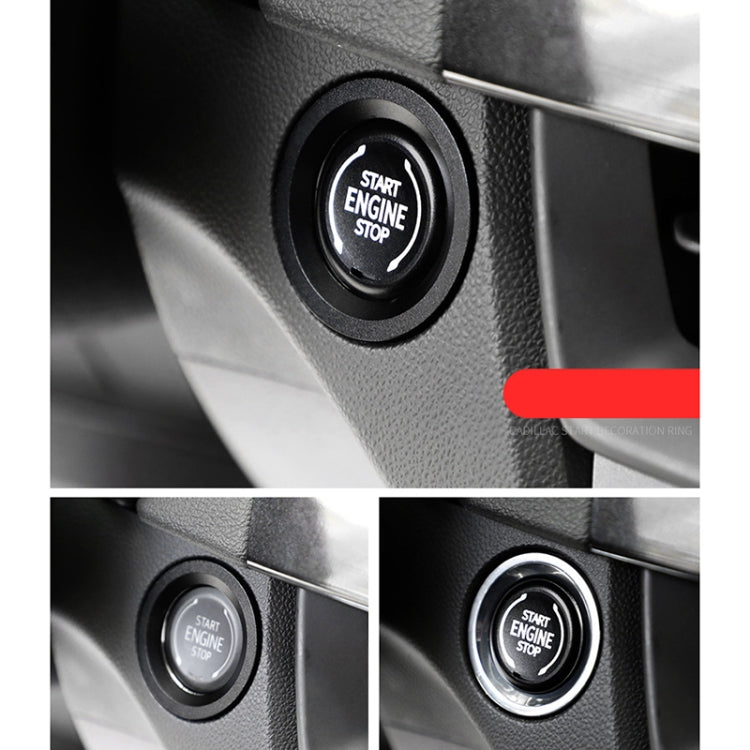 Car Engine Start Key Push Button Ring Trim Metal Sticker Decoration for Cadillac CT5 CT4 XT4 XT6 / Chevrolet Silverado (Black) - Decoration Rings by PMC TechLife | Online Shopping South Africa | PMC TechLife | Buy Now Pay Later Mobicred