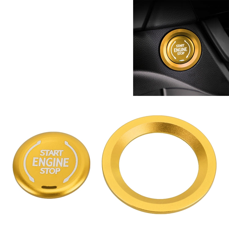 Car Engine Start Key Push Button Ring Trim Metal Sticker Decoration for Cadillac CT5 CT4 XT4 XT6 / Chevrolet Silverado (Gold) - Decoration Rings by PMC TechLife | Online Shopping South Africa | PMC TechLife | Buy Now Pay Later Mobicred