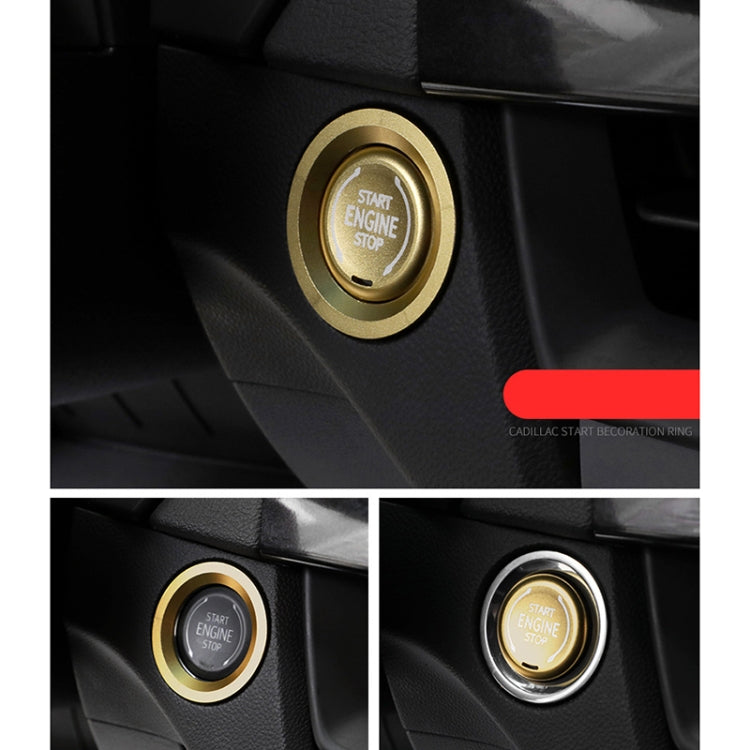 Car Engine Start Key Push Button Ring Trim Metal Sticker Decoration for Cadillac CT5 CT4 XT4 XT6 / Chevrolet Silverado (Gold) - Decoration Rings by PMC TechLife | Online Shopping South Africa | PMC TechLife | Buy Now Pay Later Mobicred
