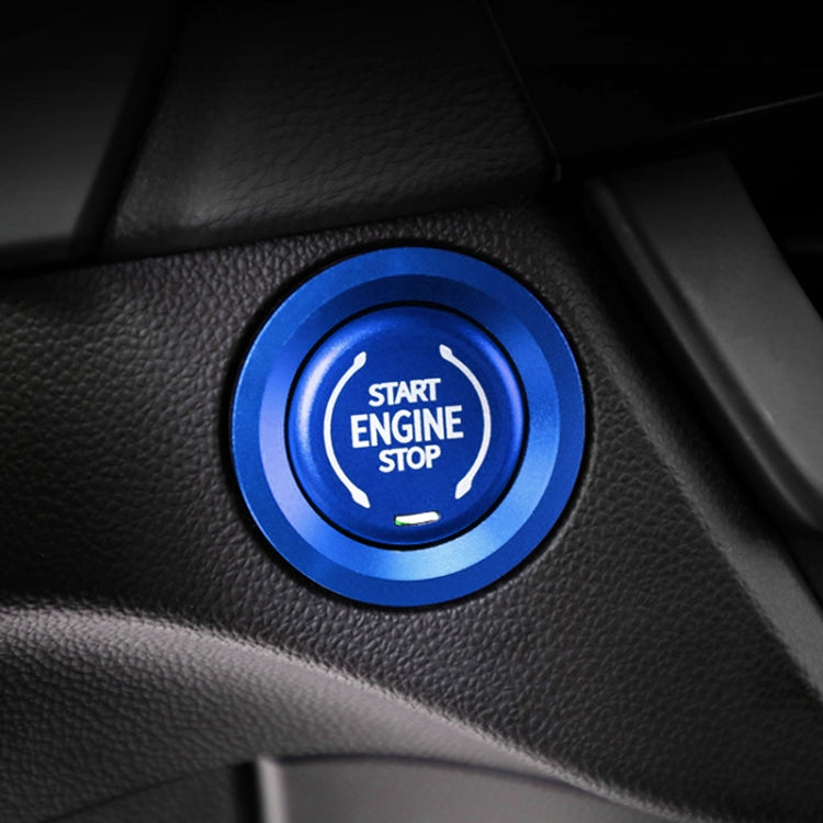Car Engine Start Key Push Button Ring Trim Metal Sticker Decoration for Cadillac CT5 CT4 XT4 XT6 / Chevrolet Silverado (Blue) - Decoration Rings by PMC TechLife | Online Shopping South Africa | PMC TechLife | Buy Now Pay Later Mobicred