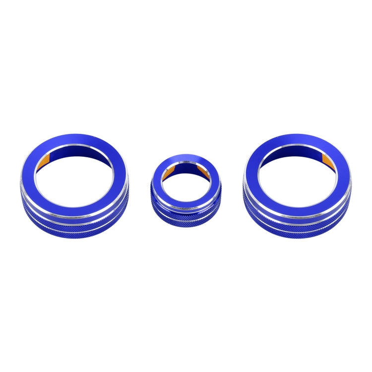 3 PCS Car Metal Air Conditioner Knob Case for Honda CR-V 2017(Blue) - Decoration Rings by PMC TechLife | Online Shopping South Africa | PMC TechLife | Buy Now Pay Later Mobicred