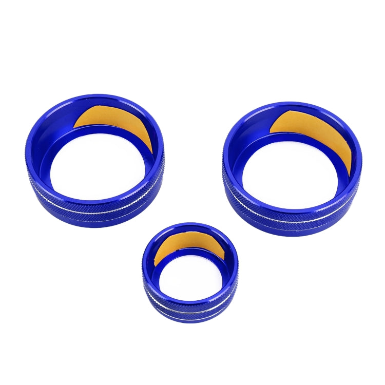 3 PCS Car Metal Air Conditioner Knob Case for Honda CR-V 2017(Blue) - Decoration Rings by PMC TechLife | Online Shopping South Africa | PMC TechLife | Buy Now Pay Later Mobicred