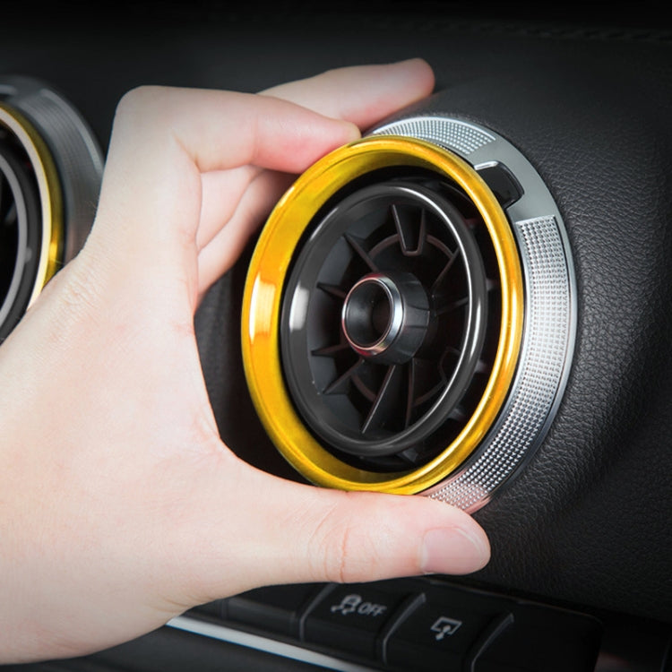 4 PCS Car Metal Air Outlet Decorative Outside Ring for Audi A3 / S3 / Q2L (Gold) - Decoration Rings by PMC TechLife | Online Shopping South Africa | PMC TechLife | Buy Now Pay Later Mobicred