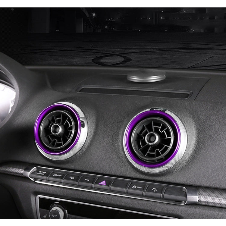 4 PCS Car Metal Air Outlet Decorative Outside Ring for Audi A3 / S3 / Q2L (Purple) - Decoration Rings by PMC TechLife | Online Shopping South Africa | PMC TechLife | Buy Now Pay Later Mobicred