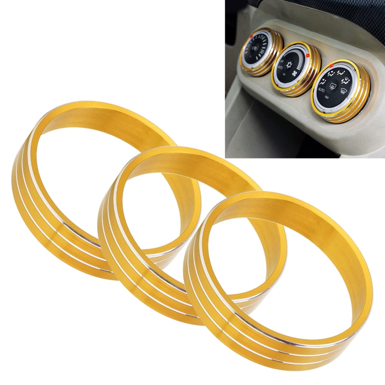 Car Metal Air Conditioner Knob Case for Mitsubishi ASX (Gold) - Decoration Rings by PMC TechLife | Online Shopping South Africa | PMC TechLife | Buy Now Pay Later Mobicred