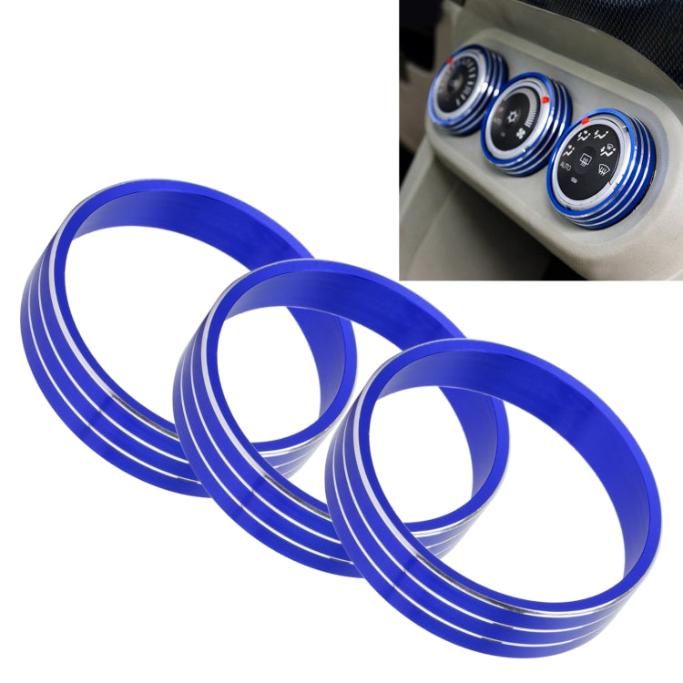 Car Metal Air Conditioner Knob Case for Mitsubishi ASX (Blue) - Decoration Rings by PMC TechLife | Online Shopping South Africa | PMC TechLife | Buy Now Pay Later Mobicred