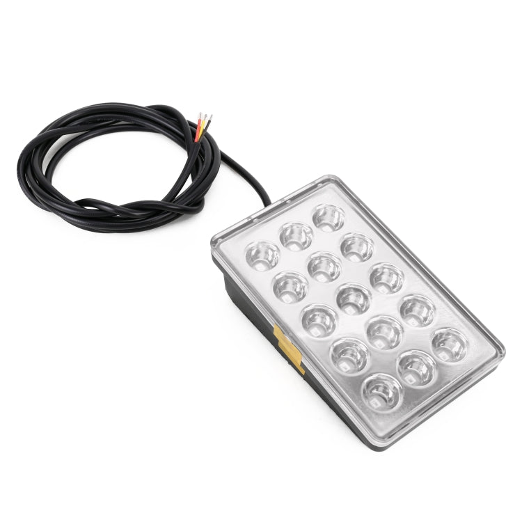 DC12V 1W Car Square Highlight Brake Lights Reversing Light with 15LEDs SMD-3528 (Transparent) - Brake Lights by PMC TechLife | Online Shopping South Africa | PMC TechLife | Buy Now Pay Later Mobicred