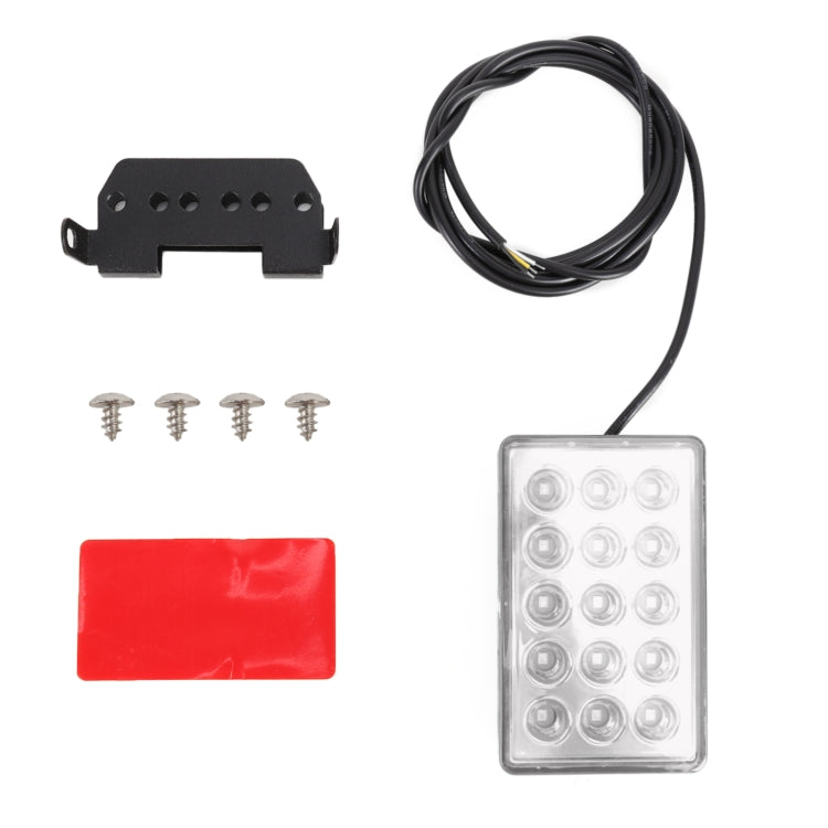DC12V 1W Car Square Highlight Brake Lights Reversing Light with 15LEDs SMD-3528 (Transparent) - Brake Lights by PMC TechLife | Online Shopping South Africa | PMC TechLife | Buy Now Pay Later Mobicred