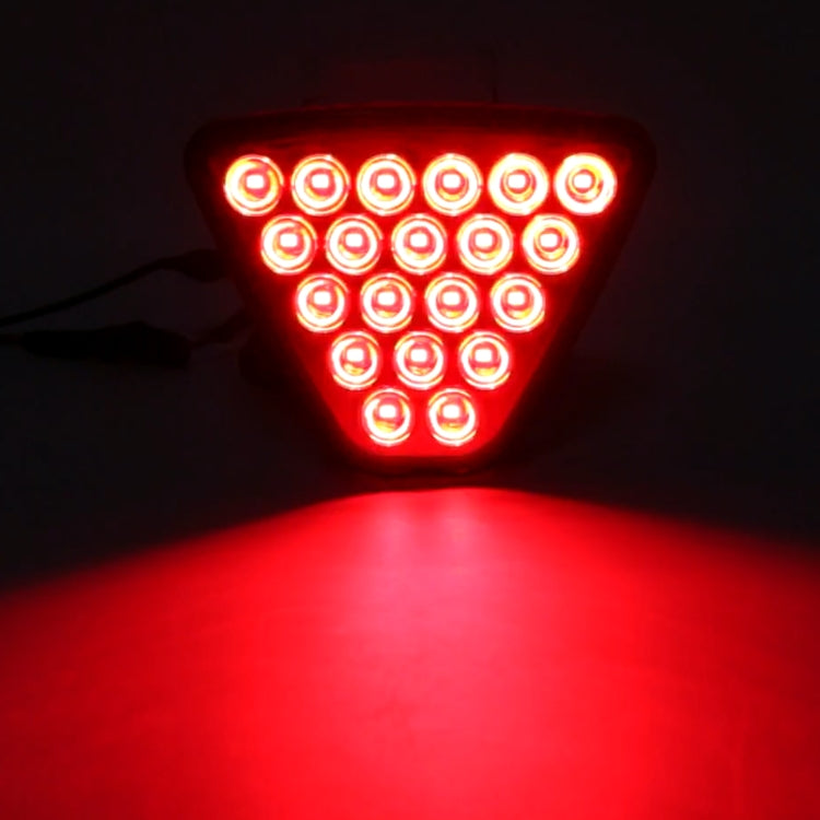 DC12V 1W Car Triangle Highlight Brake Lights Reversing Light with 20LEDs SMD-3528 (Transparent) - Brake Lights by PMC TechLife | Online Shopping South Africa | PMC TechLife | Buy Now Pay Later Mobicred