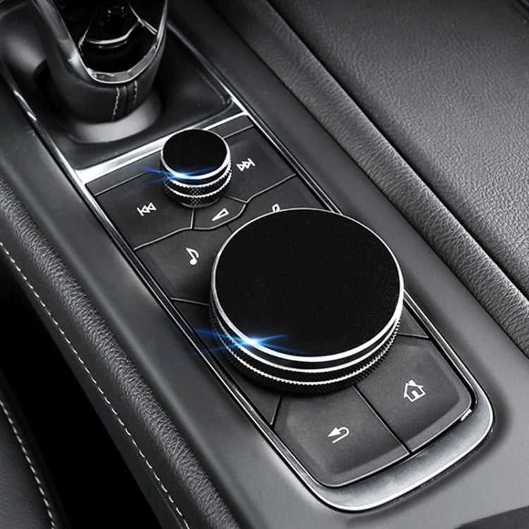 2 PCS Car Metal Central Control Knob Case for Cadillac (Black) - Decoration Rings by PMC TechLife | Online Shopping South Africa | PMC TechLife | Buy Now Pay Later Mobicred