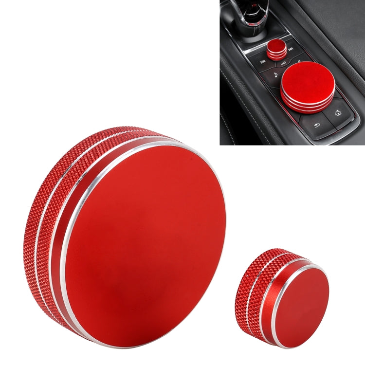 2 PCS Car Metal Central Control Knob Case for Cadillac (Red) - Decoration Rings by PMC TechLife | Online Shopping South Africa | PMC TechLife | Buy Now Pay Later Mobicred