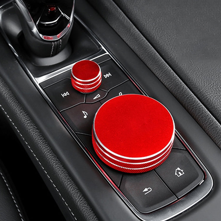 2 PCS Car Metal Central Control Knob Case for Cadillac (Red) - Decoration Rings by PMC TechLife | Online Shopping South Africa | PMC TechLife | Buy Now Pay Later Mobicred