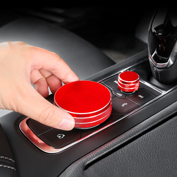 2 PCS Car Metal Central Control Knob Case for Cadillac (Red) - Decoration Rings by PMC TechLife | Online Shopping South Africa | PMC TechLife | Buy Now Pay Later Mobicred
