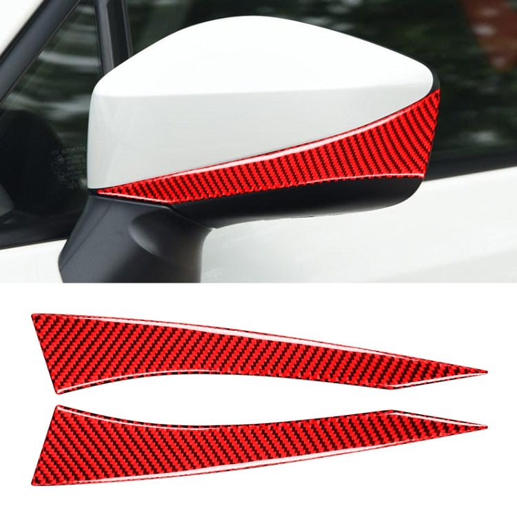Car Carbon Fiber Rearview Mirror Anti-collision Strip for Subaru BRZ / Toyota 86 2013-2017, Left and Right Drive Universal (Red) - Car Interior Mouldings by PMC TechLife | Online Shopping South Africa | PMC TechLife | Buy Now Pay Later Mobicred