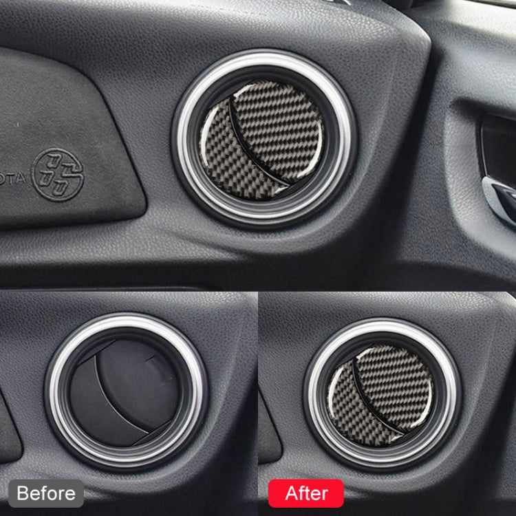 Car Carbon Fiber Central Control Air Outlet Decorative Sticker for Subaru BRZ / Toyota 86 2013-2020, Left and Right Drive Universal(Black) - Car Interior Mouldings by PMC TechLife | Online Shopping South Africa | PMC TechLife | Buy Now Pay Later Mobicred