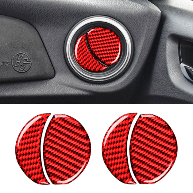 Car Carbon Fiber Central Control Air Outlet Decorative Sticker for Subaru BRZ / Toyota 86 2013-2020, Left and Right Drive Universal(Red) - Car Interior Mouldings by PMC TechLife | Online Shopping South Africa | PMC TechLife | Buy Now Pay Later Mobicred