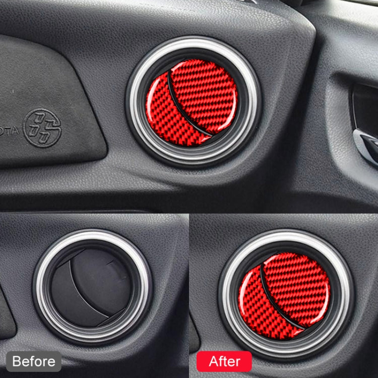 Car Carbon Fiber Central Control Air Outlet Decorative Sticker for Subaru BRZ / Toyota 86 2013-2020, Left and Right Drive Universal(Red) - Car Interior Mouldings by PMC TechLife | Online Shopping South Africa | PMC TechLife | Buy Now Pay Later Mobicred