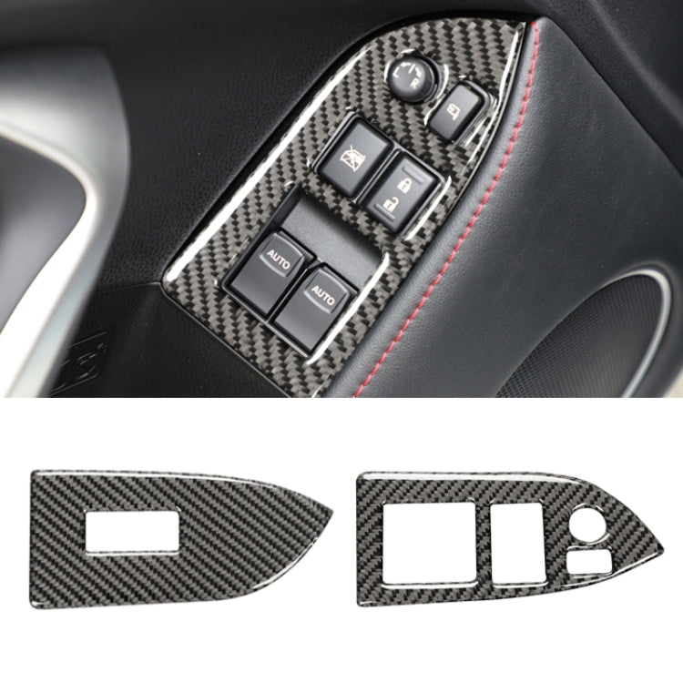 Car Carbon Fiber Window Glass Lifting Panel Decorative Sticker for Subaru BRZ / Toyota 86 2013-2017, Left Drive (Black) - Car Interior Mouldings by PMC TechLife | Online Shopping South Africa | PMC TechLife | Buy Now Pay Later Mobicred