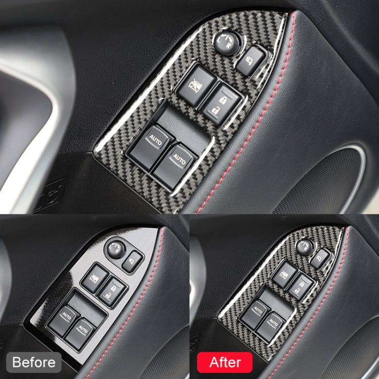 Car Carbon Fiber Window Glass Lifting Panel Decorative Sticker for Subaru BRZ / Toyota 86 2013-2017, Left Drive (Black) - Car Interior Mouldings by PMC TechLife | Online Shopping South Africa | PMC TechLife | Buy Now Pay Later Mobicred