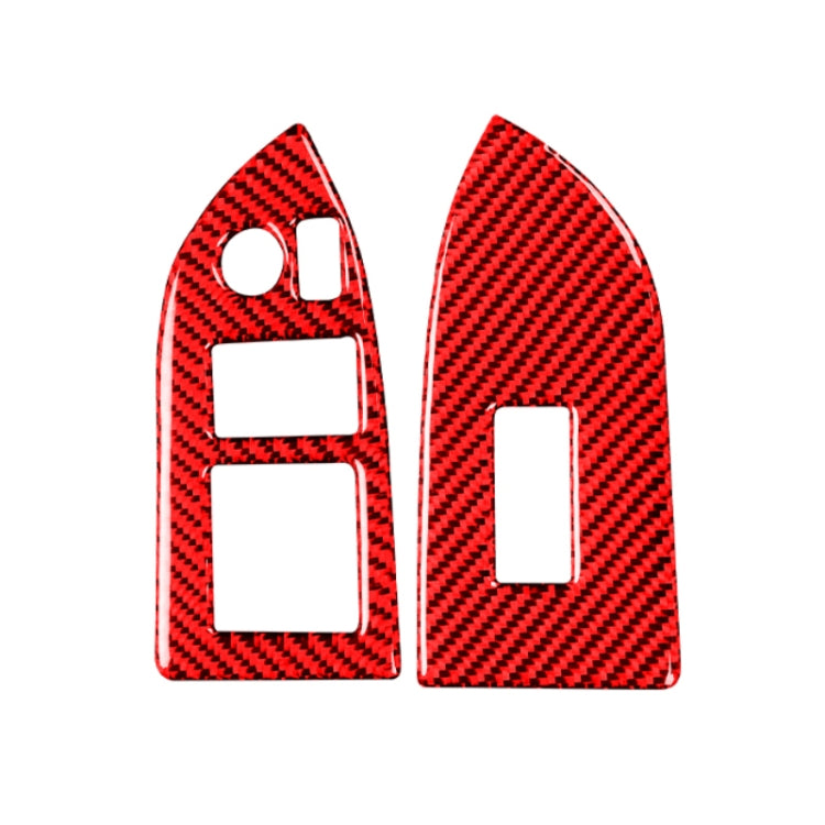 Car Carbon Fiber Window Glass Lifting Panel Decorative Sticker for Subaru BRZ / Toyota 86 2013-2017, Left Drive (Red) - Car Interior Mouldings by PMC TechLife | Online Shopping South Africa | PMC TechLife | Buy Now Pay Later Mobicred