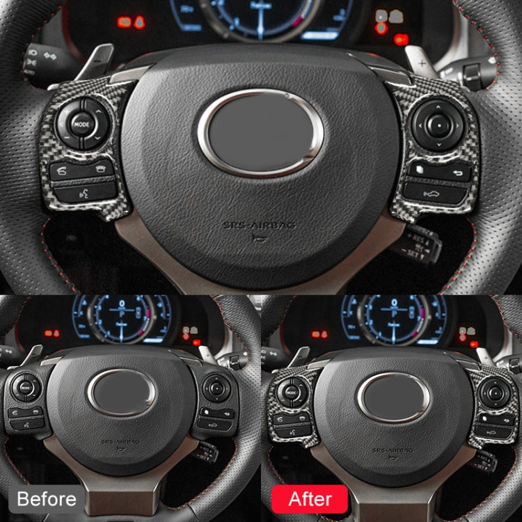 Car Carbon Fiber Steering Wheel Button Decorative Sticker for Lexus IS250 NX200 200t 300h 13-, Left Drive B Style - free shipping - PMC TechLife - Order now!