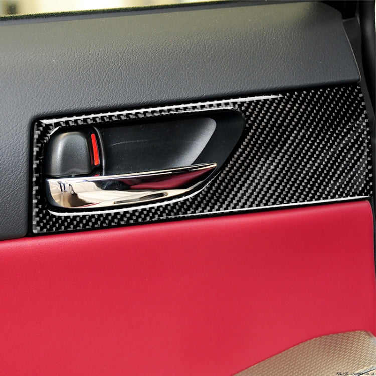 Car Carbon Fiber Rear Door Handle Decorative Sticker for Lexus IS250 2013-, Left Drive - Car Interior Mouldings by PMC TechLife | Online Shopping South Africa | PMC TechLife | Buy Now Pay Later Mobicred