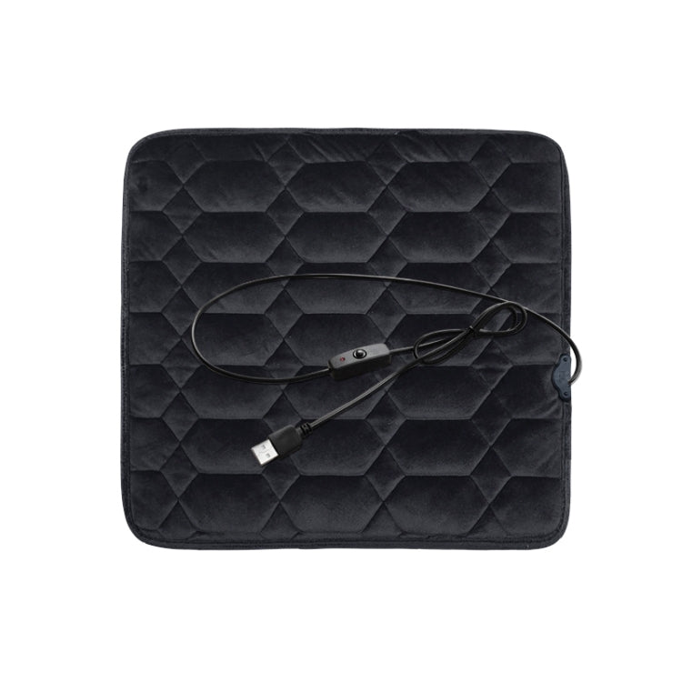 Car USB Seat Heater Cushion Warmer Cover Winter Heated Warm Mat, Style: Square (Black) - Seat Accessories by PMC Jewellery | Online Shopping South Africa | PMC Jewellery | Buy Now Pay Later Mobicred