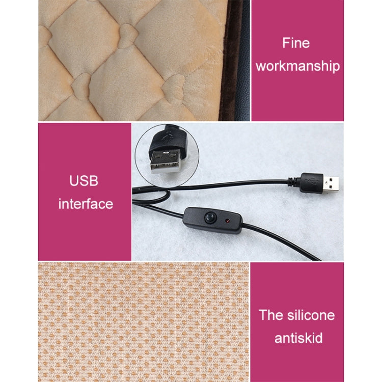 Car USB Seat Heater Cushion Warmer Cover Winter Heated Warm Mat, Style: Square (Black) - Seat Accessories by PMC Jewellery | Online Shopping South Africa | PMC Jewellery | Buy Now Pay Later Mobicred