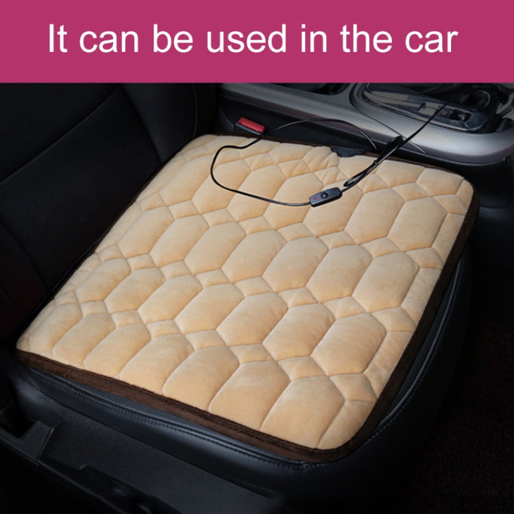 Car USB Seat Heater Cushion Warmer Cover Winter Heated Warm Mat, Style: Square (Black) - Seat Accessories by PMC Jewellery | Online Shopping South Africa | PMC Jewellery | Buy Now Pay Later Mobicred