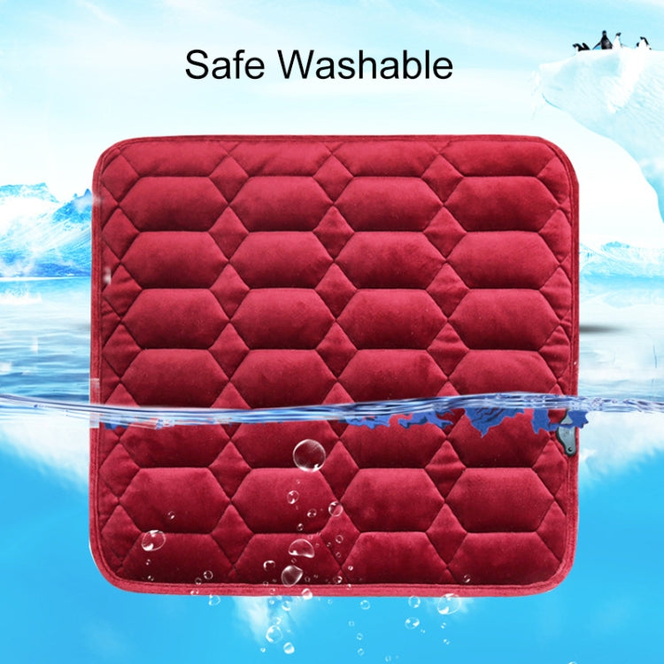 Car USB Seat Heater Cushion Warmer Cover Winter Heated Warm Mat, Style: Square (Red) - free shipping - PMC Jewellery - Order now!