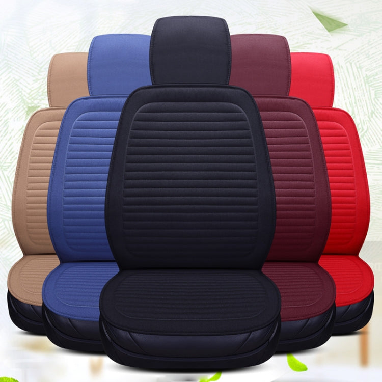 Car Four Seasons Linen Fabric Front Seat Cushion (Red) - Seat Accessories by PMC Jewellery | Online Shopping South Africa | PMC Jewellery | Buy Now Pay Later Mobicred
