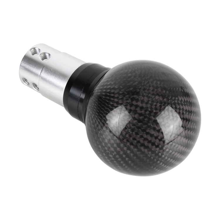Universal Car Pressable Telescopic Carbon Fiber Gear Head Gear Shift Knob, Length: 9.5cm (Black) - Shift Knob by PMC TechLife | Online Shopping South Africa | PMC TechLife | Buy Now Pay Later Mobicred