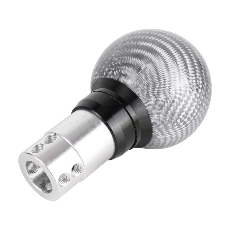 Universal Car Pressable Telescopic Carbon Fiber Gear Head Gear Shift Knob, Length: 9.5cm (Silver) - Shift Knob by PMC TechLife | Online Shopping South Africa | PMC TechLife | Buy Now Pay Later Mobicred