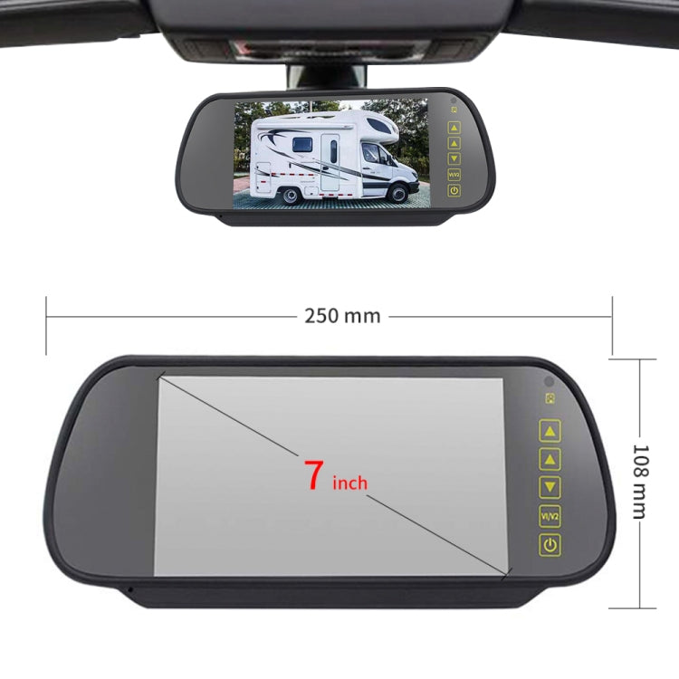 PZ467 Car Waterproof 170 Degree Brake Light View Camera + 7 inch Rearview Monitor for Chevrolet - Rear View Cameras by PMC TechLife | Online Shopping South Africa | PMC TechLife | Buy Now Pay Later Mobicred
