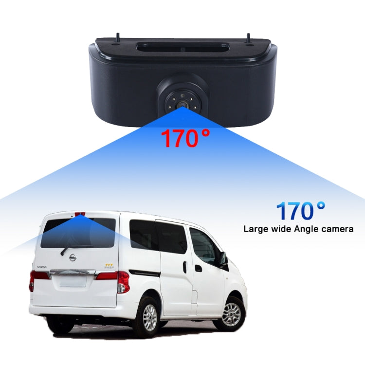 PZ469 Car Waterproof 170 Degree Brake Light View Camera + 7 inch Rearview Monitor for Nissan N200 2010-2017 - Rear View Cameras by PMC TechLife | Online Shopping South Africa | PMC TechLife | Buy Now Pay Later Mobicred