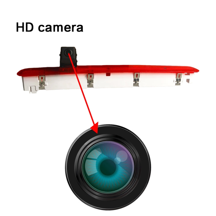 PZ473 Car Waterproof 170 Degree Brake Light View Camera + 7 inch Rearview Monitor for Volkswagen T6 Single Door - Rear View Cameras by PMC TechLife | Online Shopping South Africa | PMC TechLife | Buy Now Pay Later Mobicred