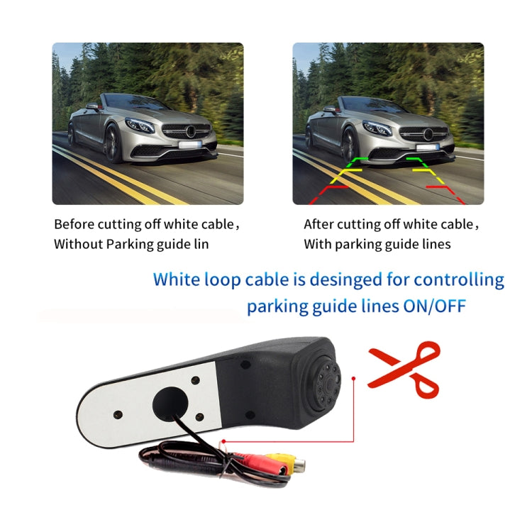 PZ475 Car Waterproof 170 Degree Brake Light View Camera + 7 inch Rearview Monitor for Volkswagen Crafter - Rear View Cameras by PMC TechLife | Online Shopping South Africa | PMC TechLife | Buy Now Pay Later Mobicred