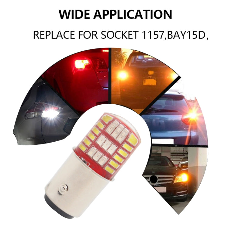 2 PCS 1157 DC12V / 1.1W Motorcycle / Car LED Double Color Flashing Light Turn Signal / Brake Lamp with 42LEDs SMD-3014 Lamp Beads - Brake Lights by PMC TechLife | Online Shopping South Africa | PMC TechLife | Buy Now Pay Later Mobicred