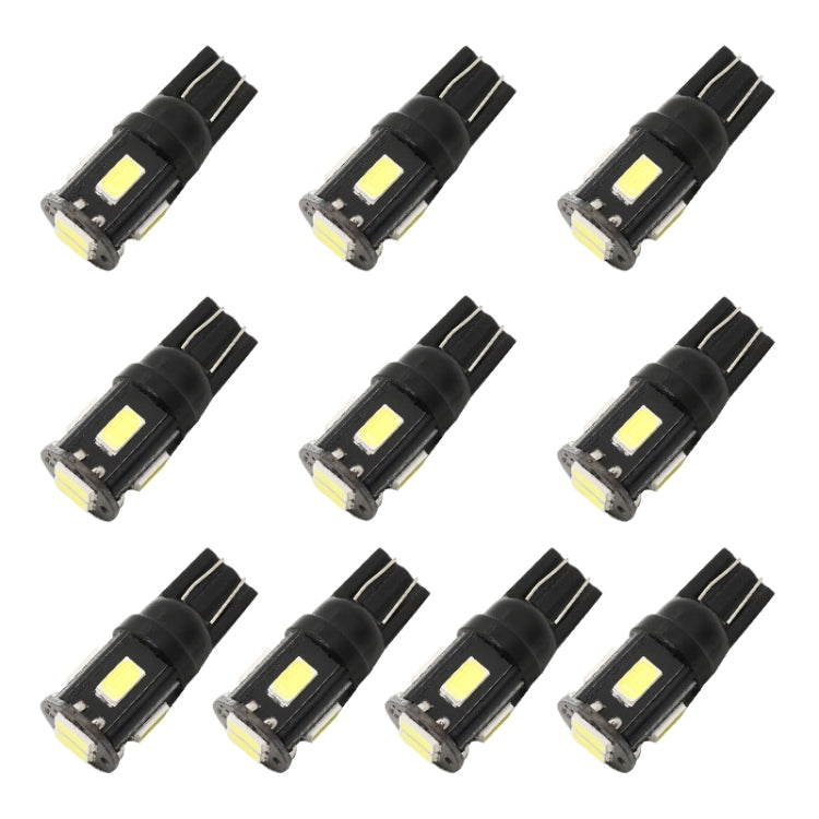 10 PCS T10 DC12V / 1.5W / 6000K / 80LM Car Decoding LED Clearance Lights with 6LEDs SMD-5630 Lamp Beads - Brake Lights by PMC TechLife | Online Shopping South Africa | PMC TechLife | Buy Now Pay Later Mobicred