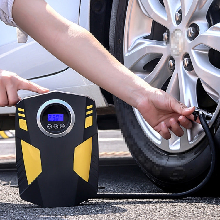 Car 12V Portable Inflatable Cylinder Pedal Digital Display Air Pump with Light & Tool Box - Inflatable Pump by PMC TechLife | Online Shopping South Africa | PMC TechLife