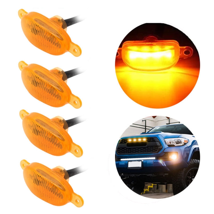 DC12V / 6W 4 in 1 Front Grille Warning Light for Ford Raptor F150 2017-2019 (Yellow) - Warning Lights by PMC TechLife | Online Shopping South Africa | PMC TechLife | Buy Now Pay Later Mobicred
