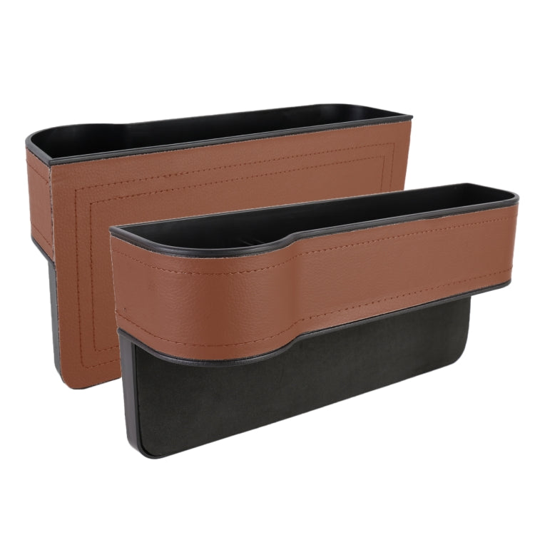 2 PCS Car Multi-functional Principal And Deputy Driver Seat Console Leather Box (Brown) - Stowing Tidying by PMC TechLife | Online Shopping South Africa | PMC TechLife | Buy Now Pay Later Mobicred