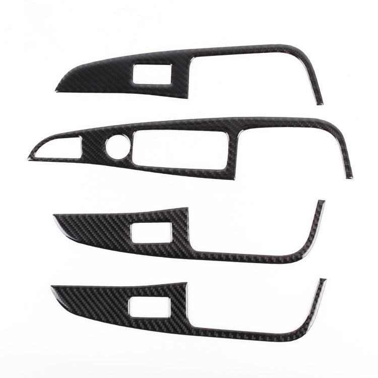 4 PCS Car Carbon Fiber Window Lift Button Decorative Sticker for BMW X5 2020 - Car Interior Mouldings by PMC TechLife | Online Shopping South Africa | PMC TechLife | Buy Now Pay Later Mobicred