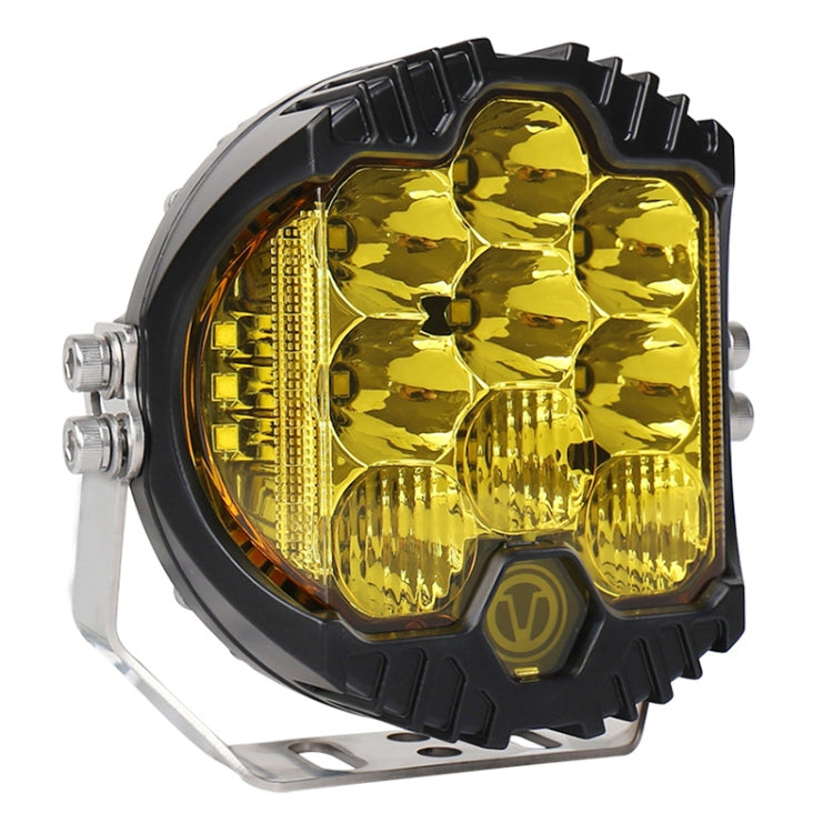 OL-1950Y 5 inch DC12V-30V 5000LM 6500K 50W Car LED Light on Three Sides Headlight for Jeep Wrangler (Gold Light) - Work Lights by PMC TechLife | Online Shopping South Africa | PMC TechLife | Buy Now Pay Later Mobicred